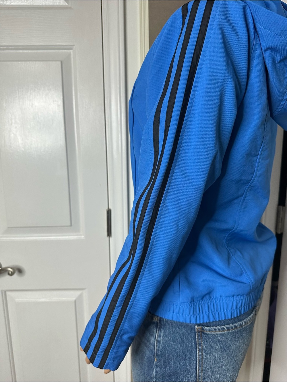 adidas Royal Blue Track Jacket with Black Stripe Detailing - Picture 4 of 14